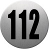 numéroderue112 - gris brossé 10x10cm - Autocollant(sticker)
