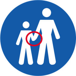 tenir la main de l'enfant - 20cm - Sticker/autocollant