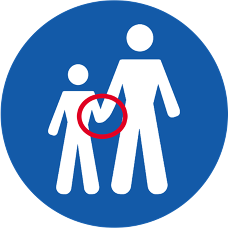 tenir la main de l'enfant - 20cm - Sticker/autocollant