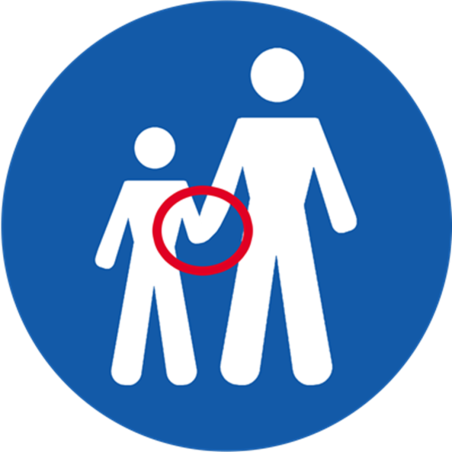 tenir la main de l'enfant - 20cm - Sticker/autocollant