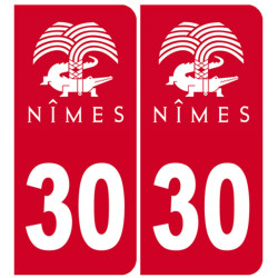 immatriculation 30 Nîmes - Sticker/autocollant