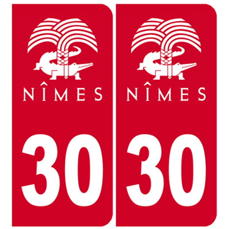 immatriculation 30 Nîmes - Sticker/autocollant