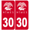 immatriculation 30 Nîmes - Sticker/autocollant