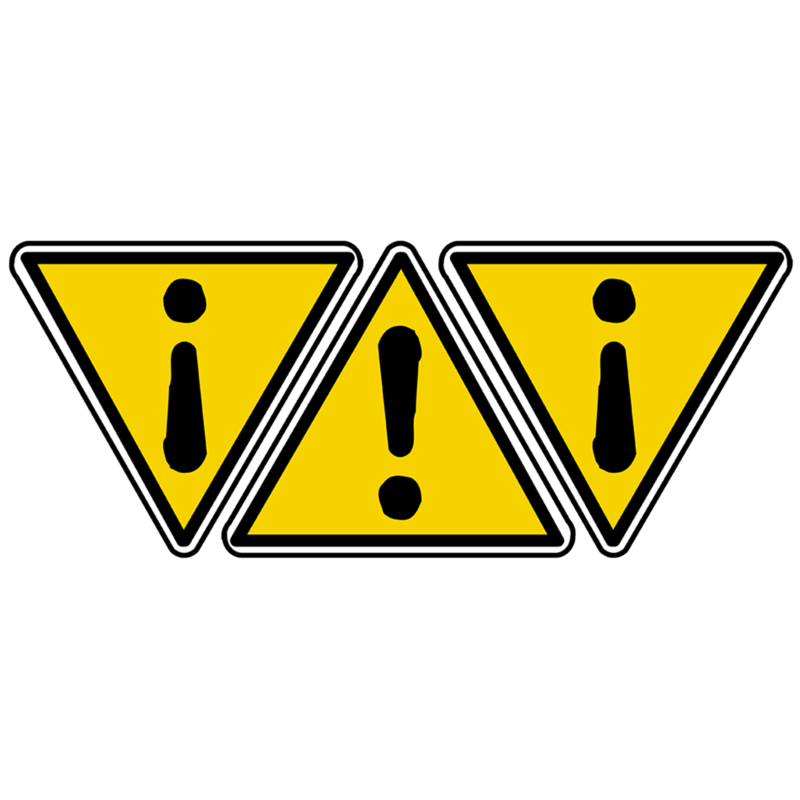 danger général (3fois 10x9cm) - Sticker/autocollant