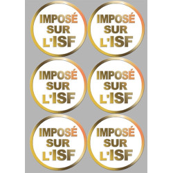 Imposé sur l'ISF (6 fois 9.5x9.5cm) - Sticker/autocollant