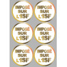 Imposé sur l'ISF (6 fois 9.5x9.5cm) - Sticker/autocollant