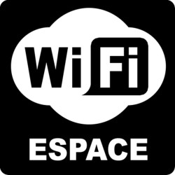 wifi espace - 20cm - Autocollant(sticker)