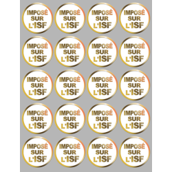 Imposé sur l'ISF (20 stickers de 5x5cm) - Sticker/autocollant