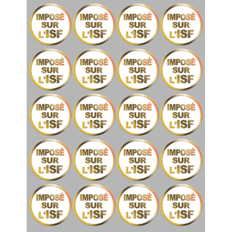Imposé sur l'ISF (20 fois 5x5cm) - Autocollant(sticker)