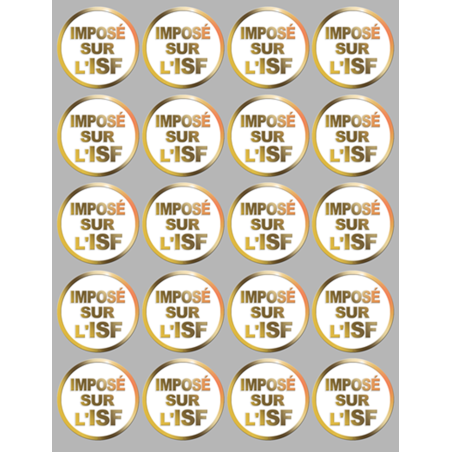 Imposé sur l'ISF (20 fois 5x5cm) - Sticker/autocollant