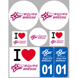 Bourg en Bresse (8 autocollants variés) - Sticker/autocollant