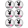 Playtil (6 fois 5cm) - Sticker/autocollant