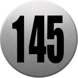 numéroderue145 - gris brossé 10x10cm - Autocollant(sticker)