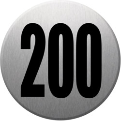 numéroderue200 - gris brossé 10x10cm - Autocollant(sticker)