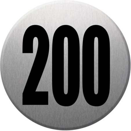 numéroderue200 - gris brossé 10x10cm - Autocollant(sticker)