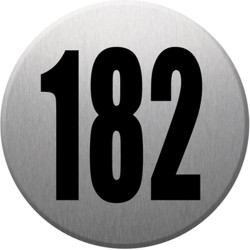 numéroderue182 - gris brossé 10x10cm - Autocollant(sticker)