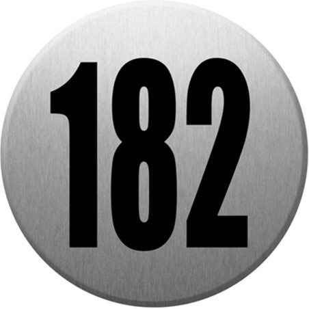 numéroderue182 - gris brossé 10x10cm - Autocollant(sticker)