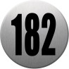 numéroderue182 - gris brossé 10x10cm - Autocollant(sticker)