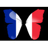 effet papillon France - 10x7cm - Sticker/autocollant