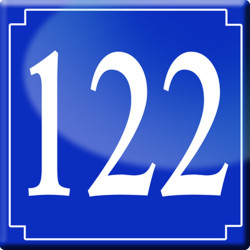 numéroderue122 - classique 10x10cm - Autocollant(sticker)