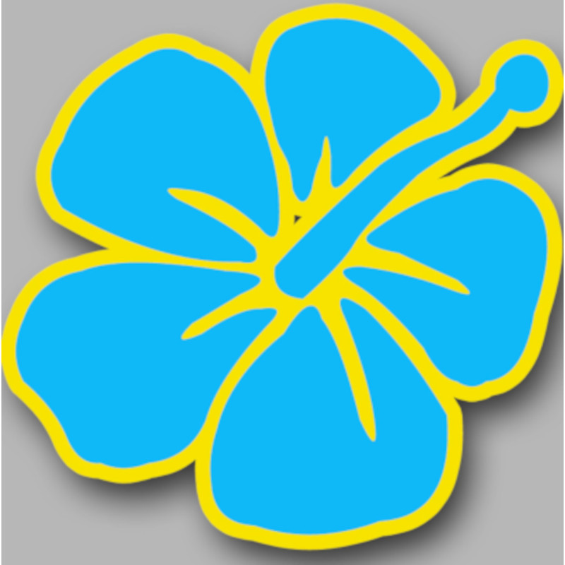 Repère fleur 4 (10x10cm) - Sticker/autocollant