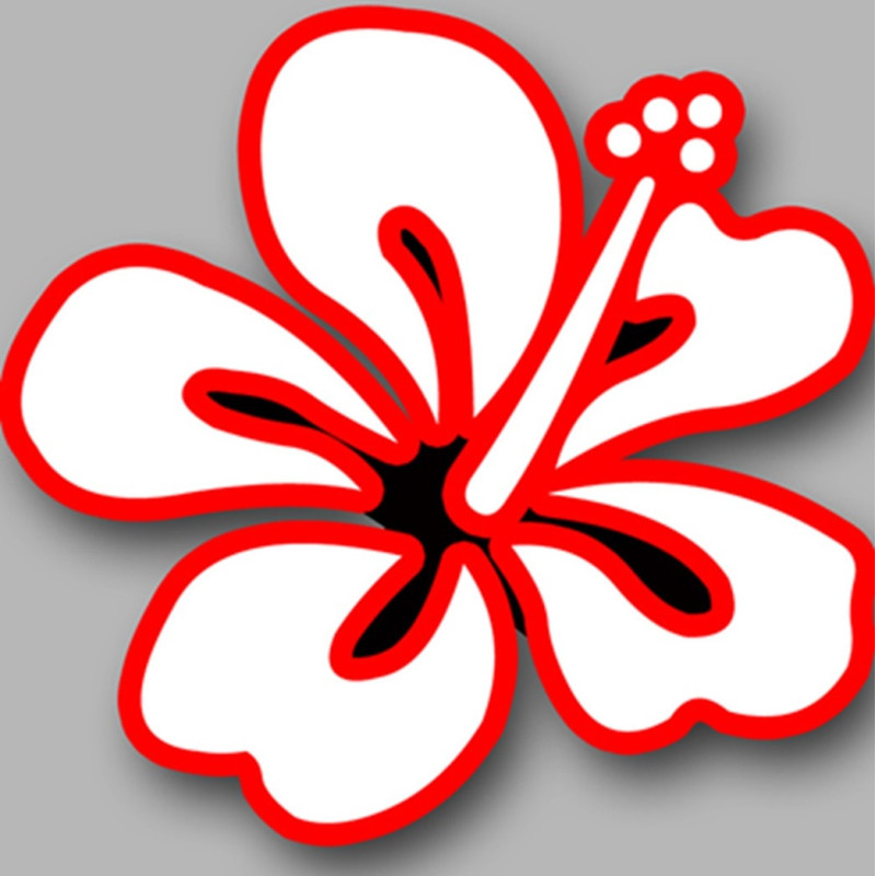 Repère fleur 6 (10x10cm) - Sticker/autocollant