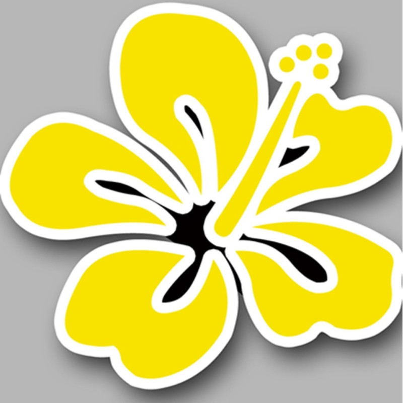 Repère fleur 8 (10x10cm) - Sticker/autocollant