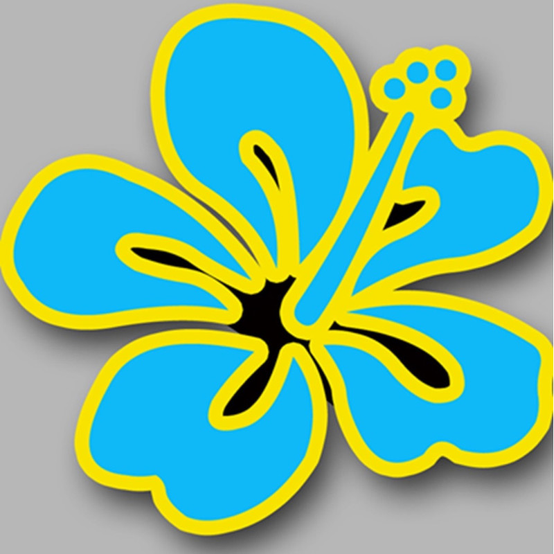 Repère fleur 9 (10x10cm) - Sticker/autocollant
