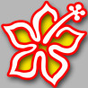 Repère fleur 11 (10x10cm) - Sticker/autocollant