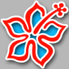Repère fleur 12 (10x10cm) - Sticker/autocollant