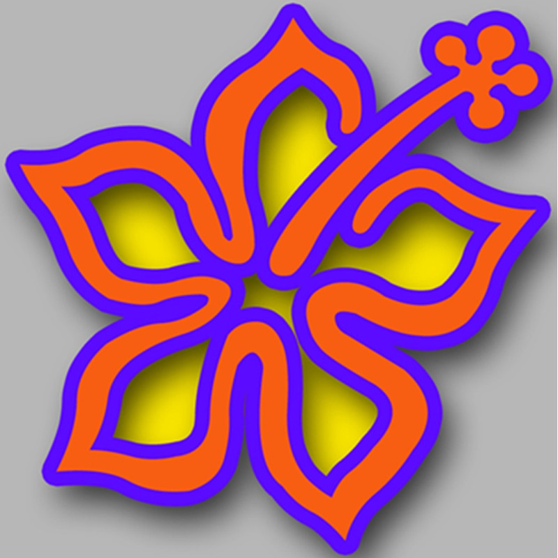 Repère fleur 15 (10x10cm) - Sticker/autocollant