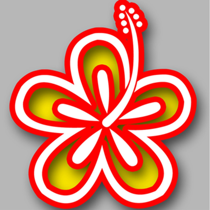 Repère fleur 21 - 10cm - Sticker/autocollant Repère fleur 21 - 10cm - Sticker/autocollant