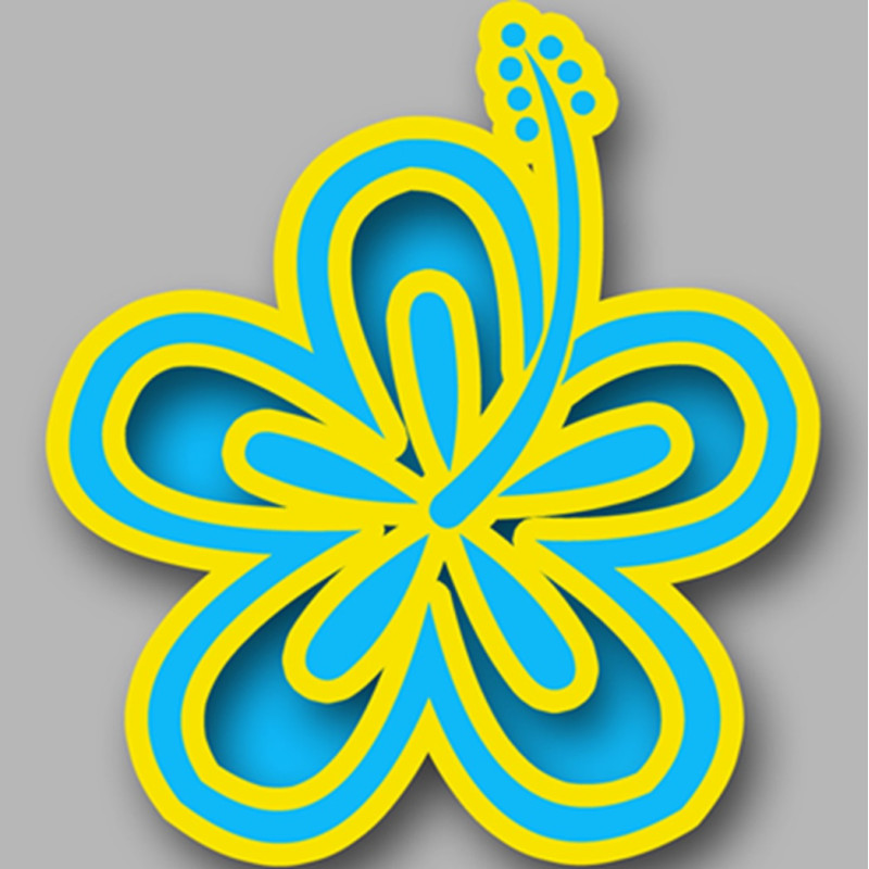Repère fleur 24 - 10cm - Sticker/autocollant Repère fleur 24 - 10cm - Sticker/autocollant