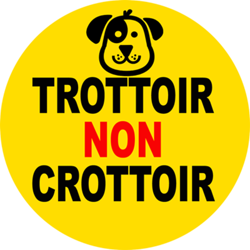 Trottoir non crottoir (10x10cm) - Sticker / autocollant Trottoir non crottoir (10x10cm) - Sticker / autocollant