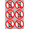 Éteindre son téléphone mobile (6 fois 5cm) - Sticker/autocollant