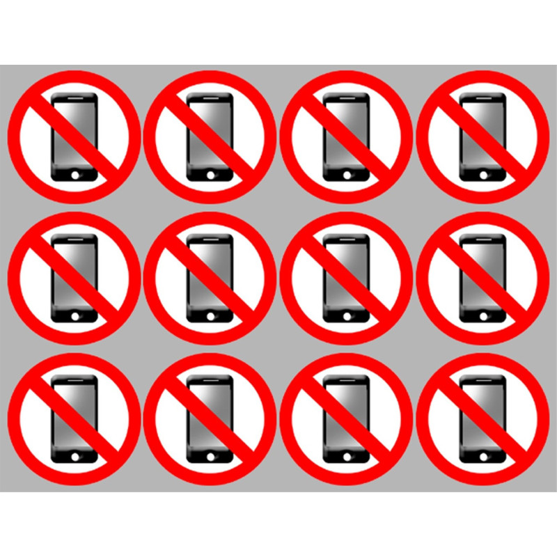Éteindre son téléphone mobile (12 fois 5cm) - Sticker/autocollant