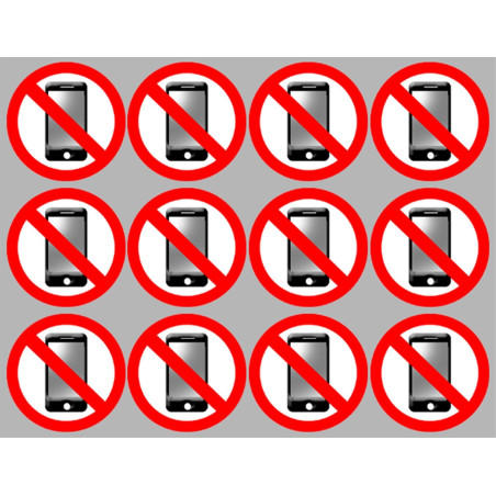 Éteindre son téléphone mobile (12 fois 5cm) - Sticker/autocollant