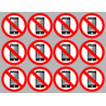 Éteindre son téléphone mobile (12 fois 5cm) - Sticker/autocollant