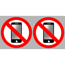 Éteindre son téléphone mobile (2 fois 10cm) - Sticker/autocollant