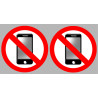 Éteindre son téléphone mobile (2 fois 10cm) - Sticker/autocollant