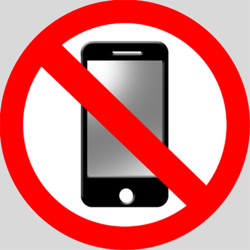 Éteindre son téléphone mobile (20x20cm) - Sticker/autocollant