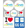 Argelès-sur-Mer (8 autocollants variés) - Sticker/autocollant