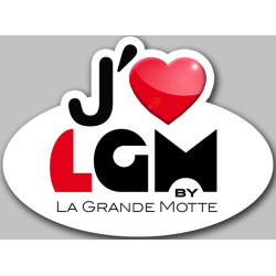 j'aime La Grande-Motte (15x11cm) - Sticker/autocollant