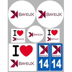 Bayeux (8 autocollants variés) - Sticker/autocollant