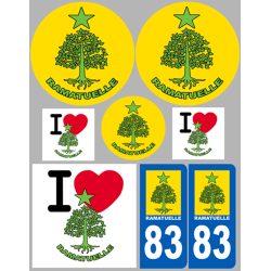 Ramatuelle (8 autocollants variés) - Sticker/autocollant
