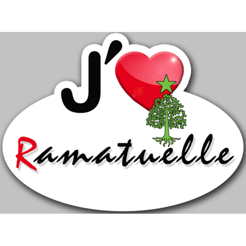 j'aime Ramatuelle (15x11cm) - Sticker/autocollant