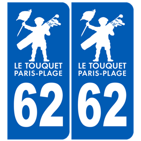 immatriculation Le Touquet-Paris-Plage 62 - Sticker/autocollant