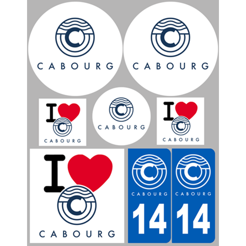 Cabourg (8 autocollants variés) - Sticker/autocollant