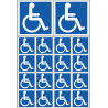 Handicapé moteur (2 fois 10cm & 16 fois 5cm) - Sticker/autocollant