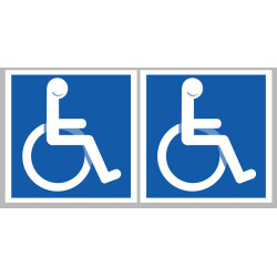 Handicapé moteur (2 fois 10cm) - Autocollant(sticker)